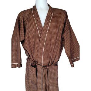 Vintage Robe Enro Idle Hour Lounge Togs One Size Knee Length Wrap Pockets Brown